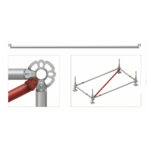 Горизонтальная диагональ с крюком 2,50 × 1,00 м